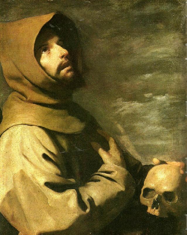 st. francis meditating, Francisco de Zurbaran